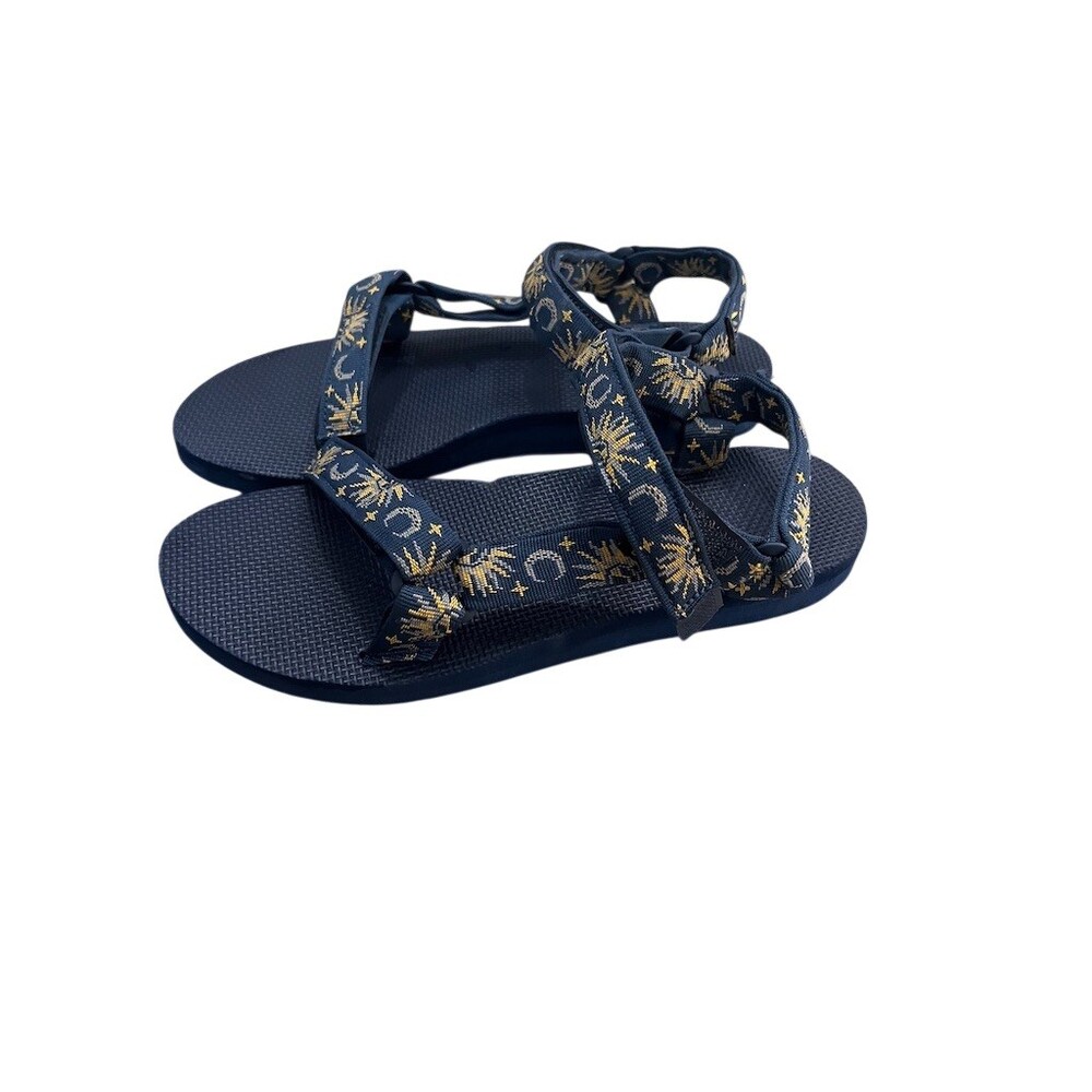 Teva Original Universal Sandals Womens Size 10 Navy Blue Sun Moon Print
